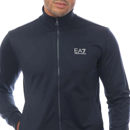 Navy - Side - Emporio Armani Mens EA7 Full Zip Tracksuit