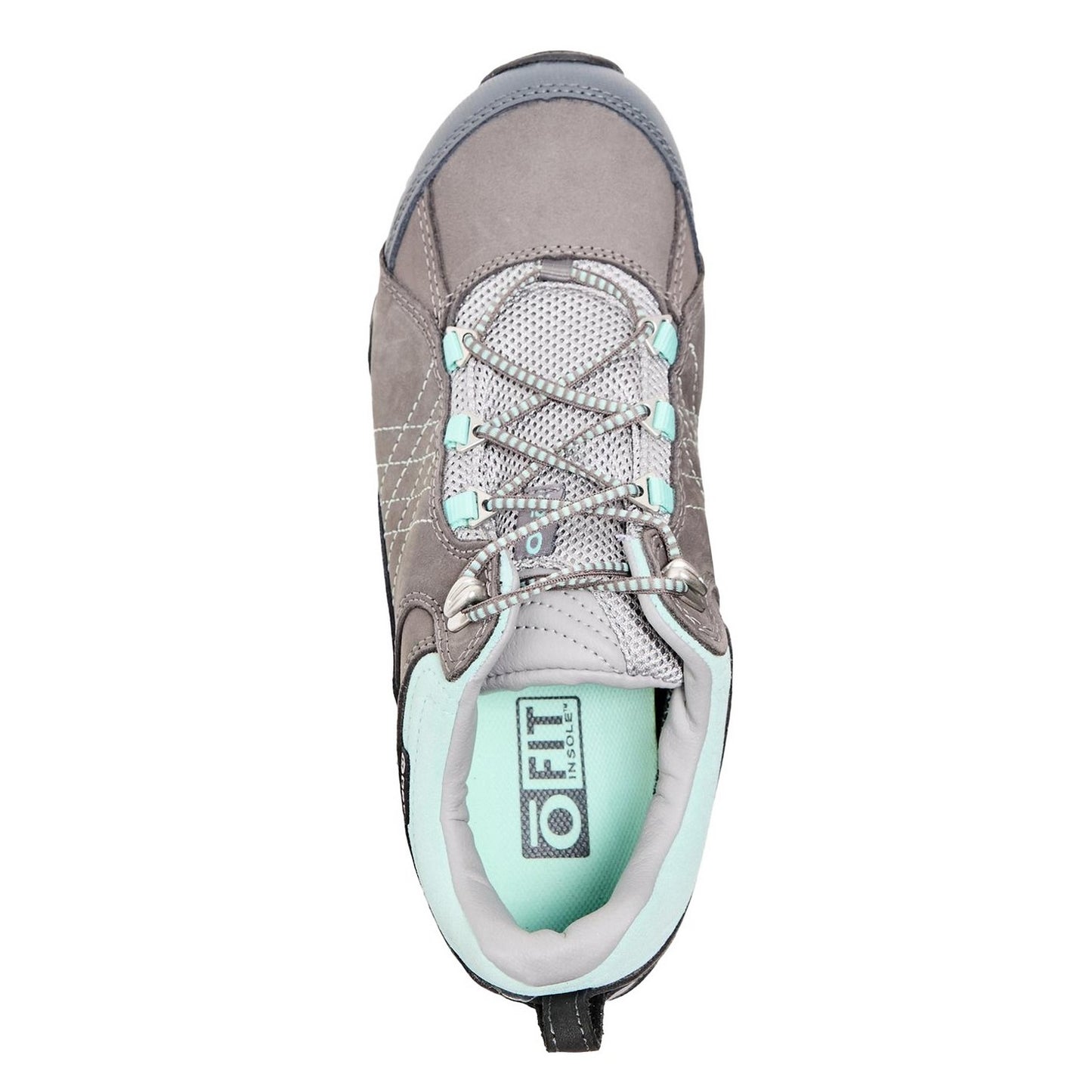 Charcoal-Beach - Side - Oboz Womens-Ladies Leather Waterproof Hiking Shoes