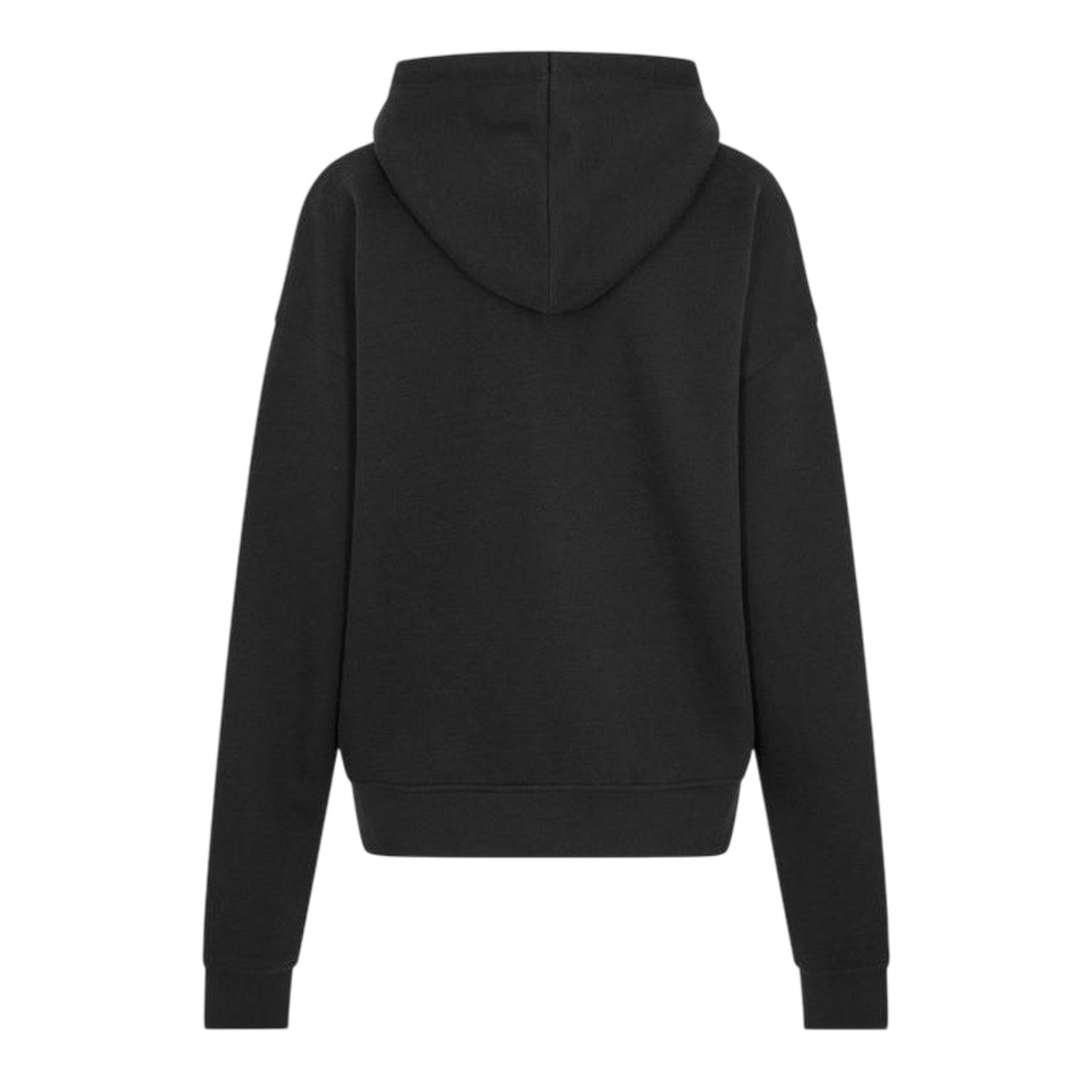 Black - Back - USA Womens-Ladies Oversized Full Zip Hoodie