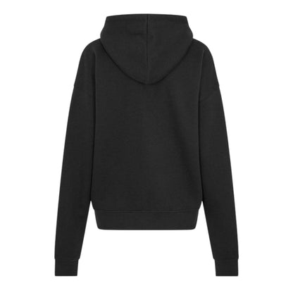 Black - Back - USA Womens-Ladies Oversized Full Zip Hoodie