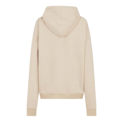 Cream - Back - USA Womens-Ladies Oversized Full Zip Hoodie