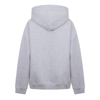 Grey Marl Marl - Back - USA Womens-Ladies Oversized Full Zip Hoodie