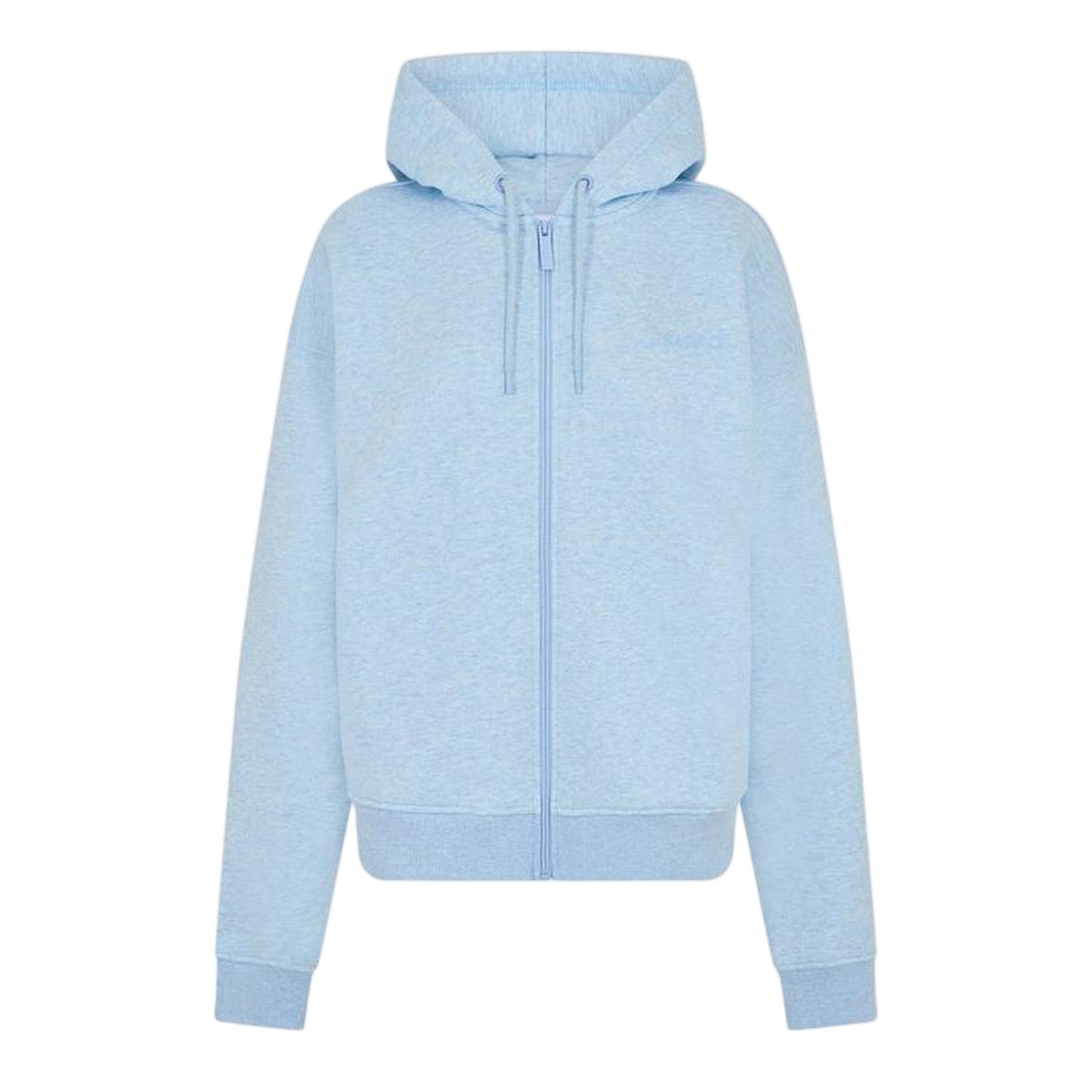 Blue Marl - Front - USA Womens-Ladies Oversized Full Zip Hoodie