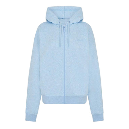 Blue Marl - Front - USA Womens-Ladies Oversized Full Zip Hoodie