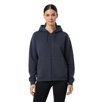 Charcoal - Side - USA Womens-Ladies Oversized Full Zip Hoodie