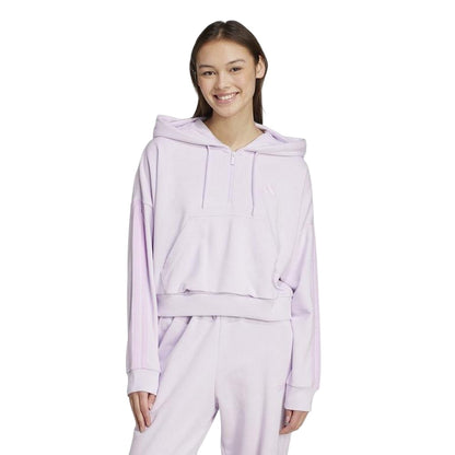 Lavender - Side - Adidas Womens-Ladies Essentials Casual Hoodie