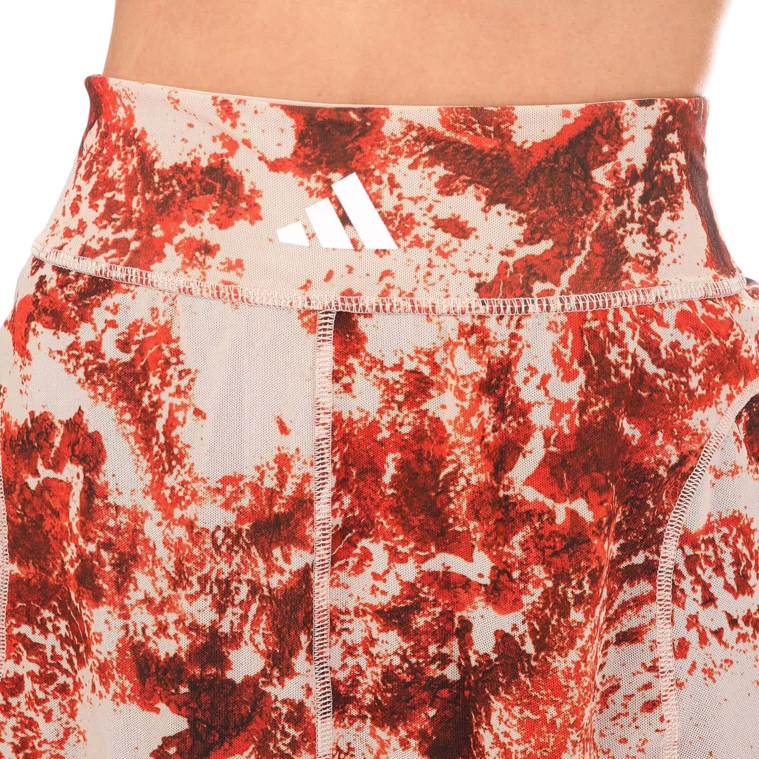 Taupe - Side - Adidas Womens-Ladies Paris Match Tennis Skirt