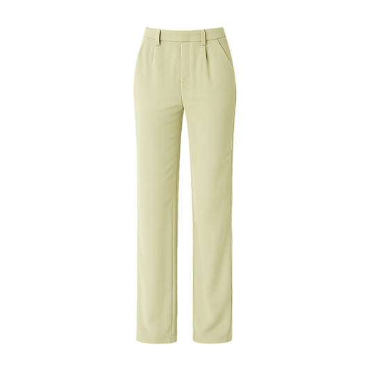 Sage - Front - Missy Empire Womens-Ladies Plain Straight Leg Trousers
