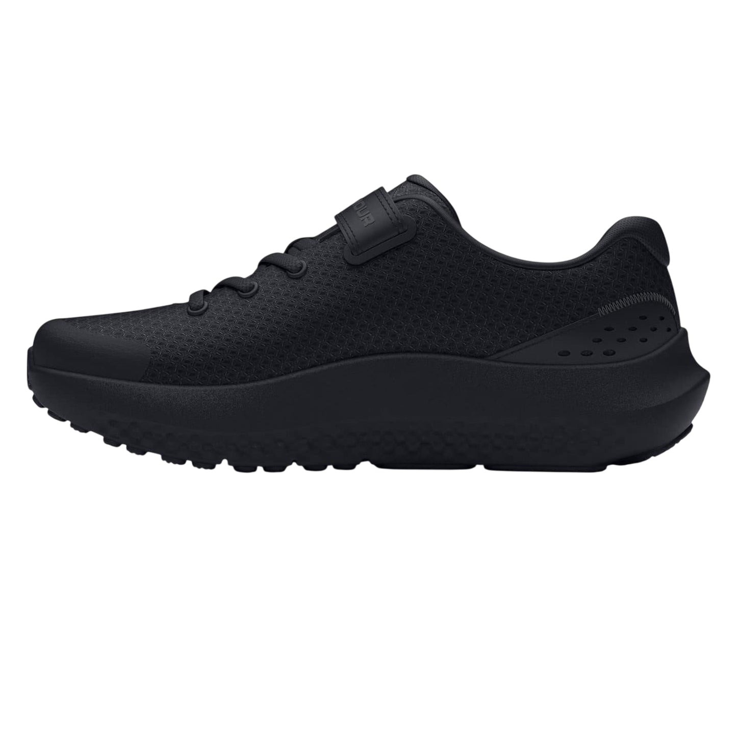 Black - Back - Under Armour Childrens-Kids Surge 4 Trainers