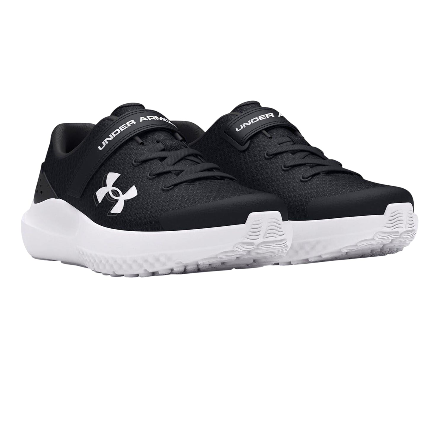 Black-White - Lifestyle - Under Armour Childrens-Kids Surge 4 Trainers