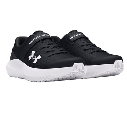 Black-White - Lifestyle - Under Armour Childrens-Kids Surge 4 Trainers