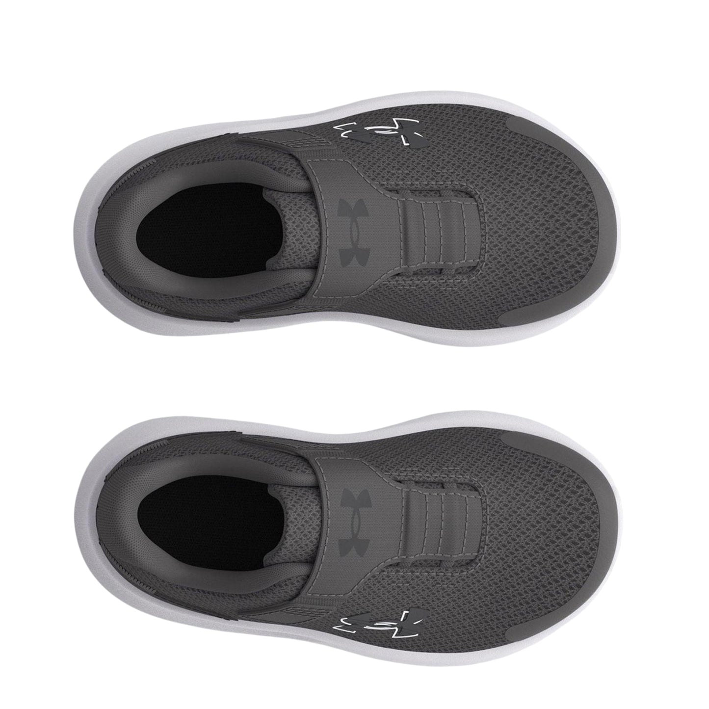 Grey - Side - Under Armour Childrens-Kids Surge 4 Trainers
