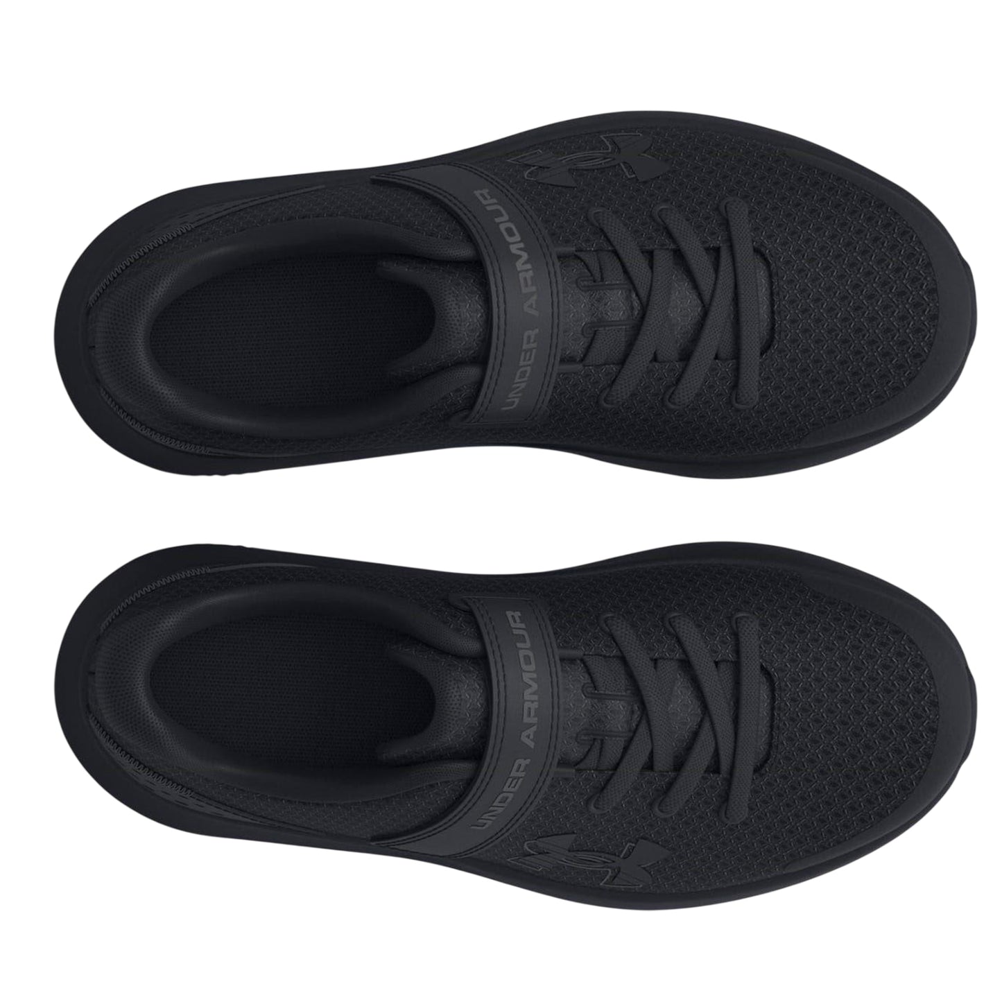 Black - Side - Under Armour Childrens-Kids Surge 4 Trainers