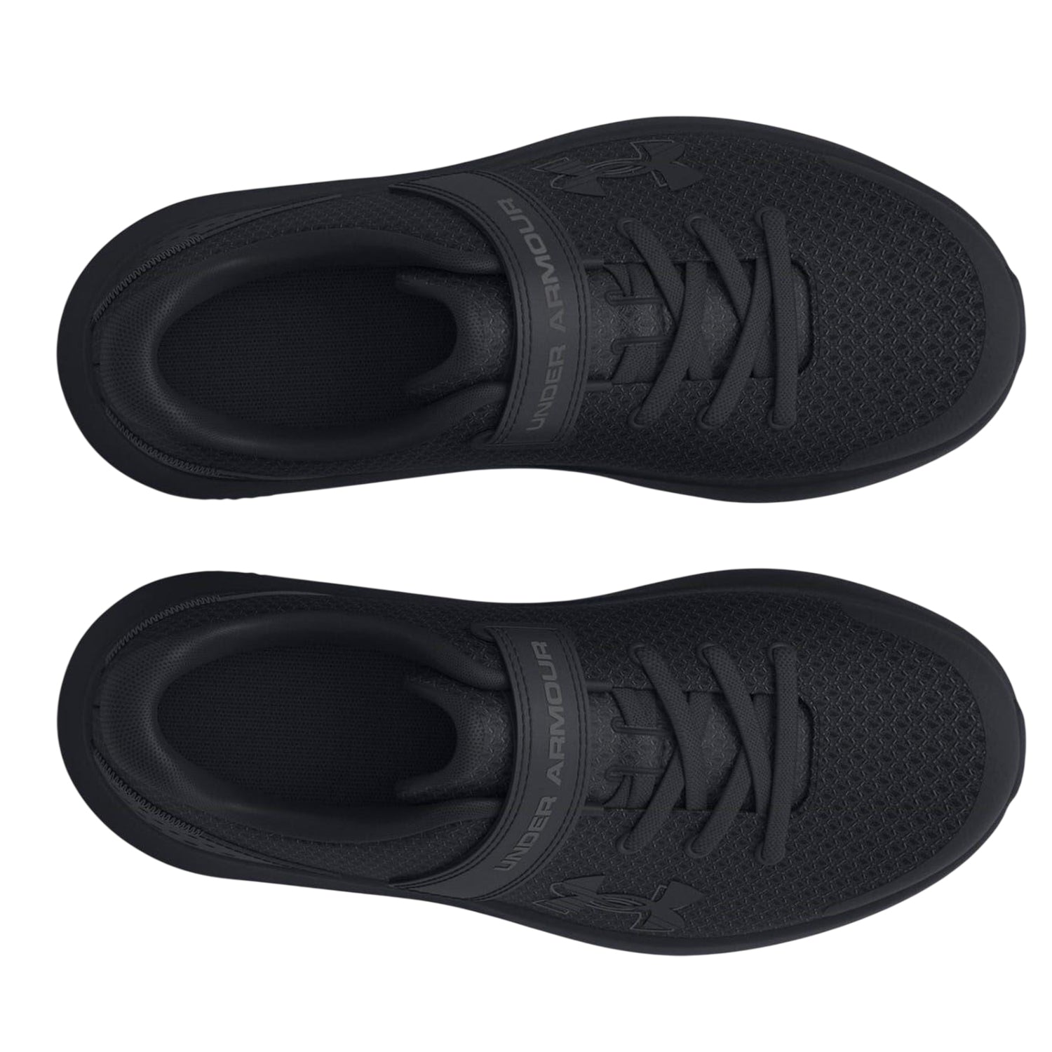 Black - Side - Under Armour Childrens-Kids Surge 4 Trainers