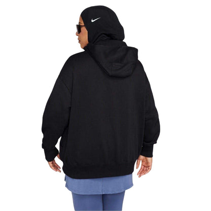Black - Back - Nike Womens-Ladies Phoenix Fleece Oversized Sport Full Zip Hoodie