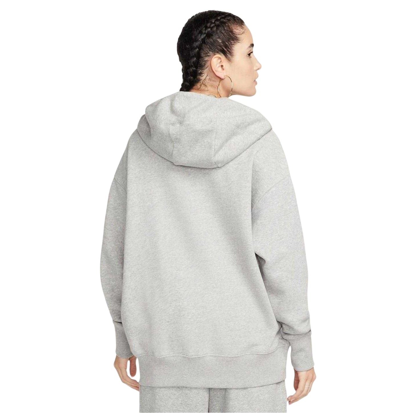 Grey Marl Marl - Back - Nike Womens-Ladies Phoenix Fleece Oversized Sport Full Zip Hoodie
