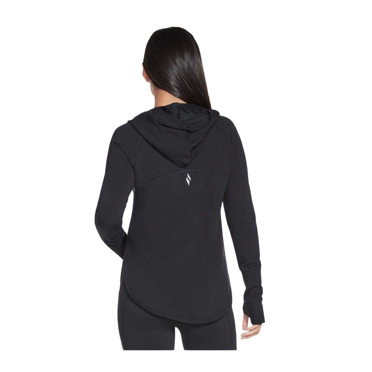 Black - Back - Skechers Womens-Ladies Go Lounge Awakened Hoodie