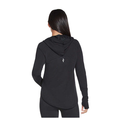 Black - Back - Skechers Womens-Ladies Go Lounge Awakened Hoodie