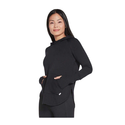 Black - Side - Skechers Womens-Ladies Go Lounge Awakened Hoodie
