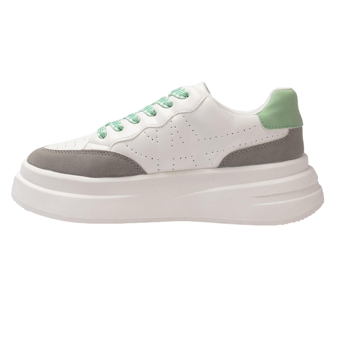 White-Grey - Back - Kappa Womens-Ladies Ari Casual Platform Trainers