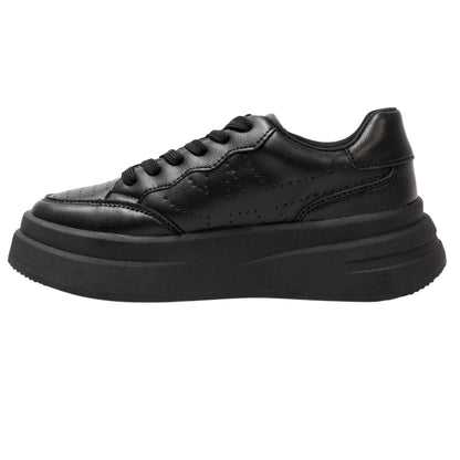 Black - Back - Kappa Womens-Ladies Ari Casual Platform Trainers