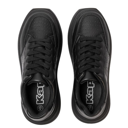 Black - Side - Kappa Womens-Ladies Ari Casual Platform Trainers