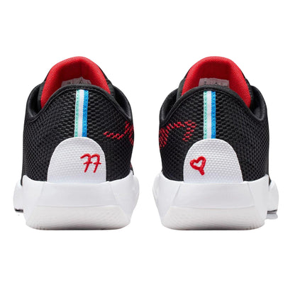 Black-Red - Back - Nike Mens Luka 77 Basketball Shoes