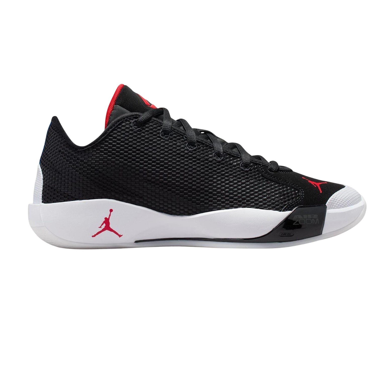 Black-Red - Front - Nike Mens Luka 77 Basketball Shoes