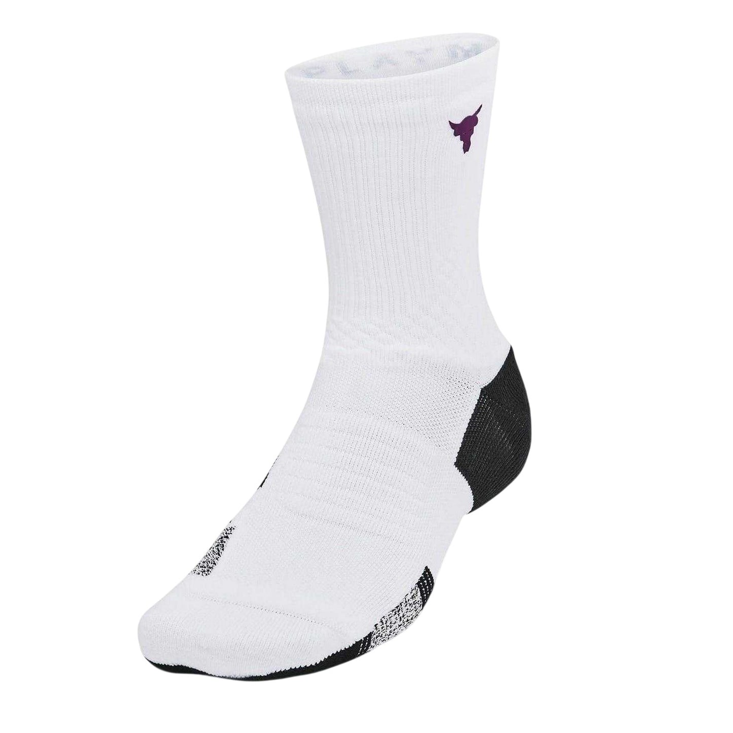 White - Front - Under Armour Mens Project Rock Playmaker Crew Socks
