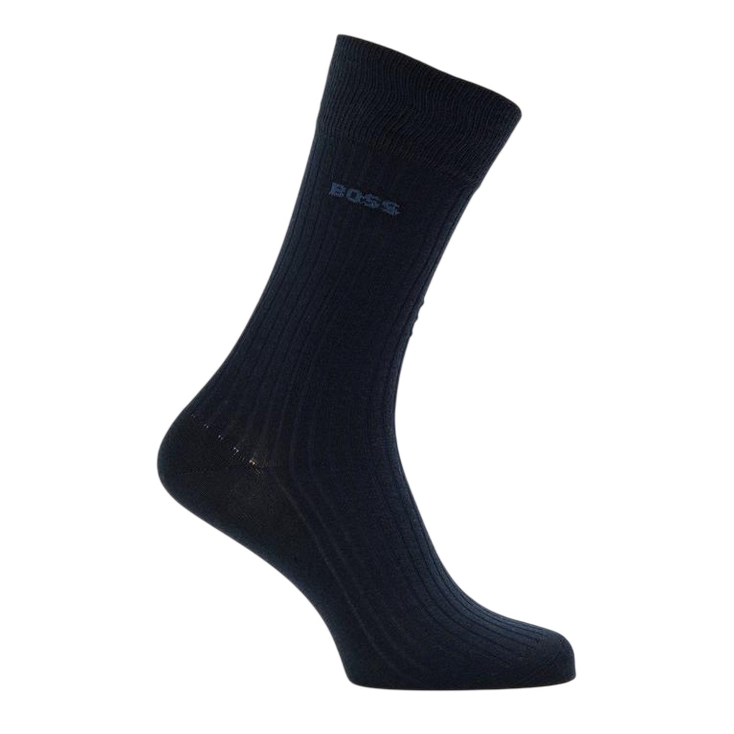 Dark Blue - Lifestyle - Boss Unisex Adult Stripe Ribbed Socks (Pack of 3)