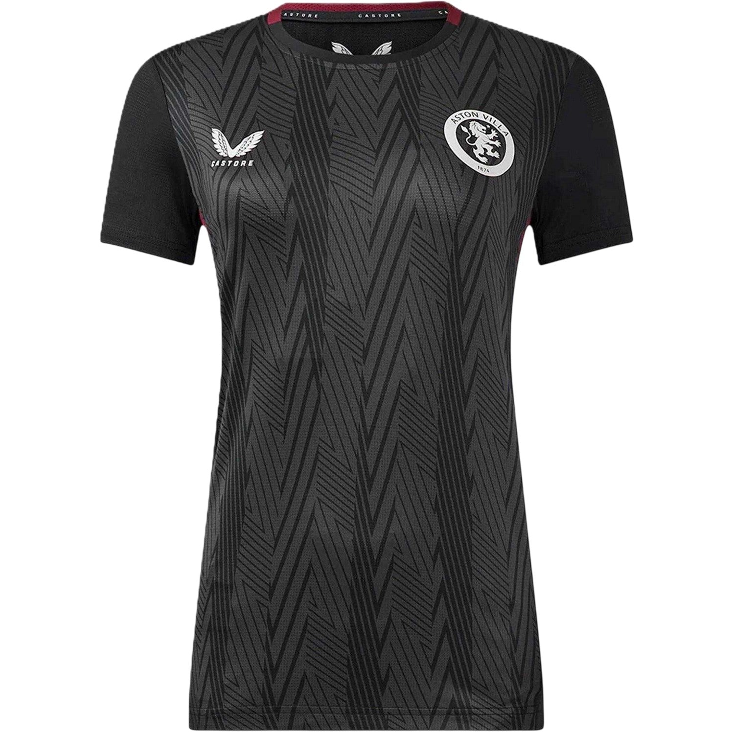 Caviar - Front - Castore Womens-Ladies 2023-2024 Aston Villa FC T-Shirt