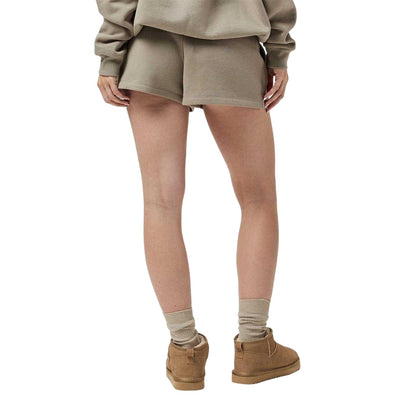 Taupe - Back - Jack Wills Womens-Ladies Fleece Sweat Shorts