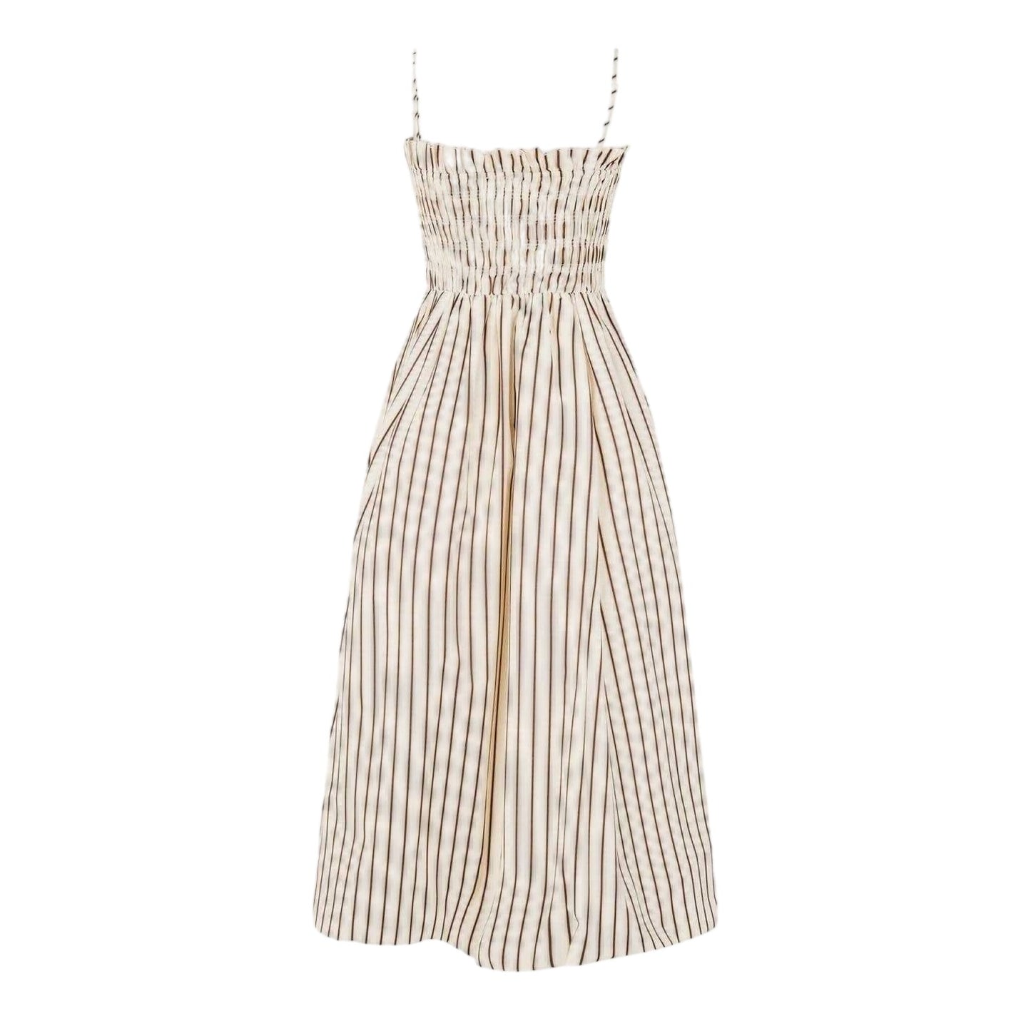Beige - Back - AmyLynn Womens-Ladies Polly Spaghetti Strap Maxi Dress