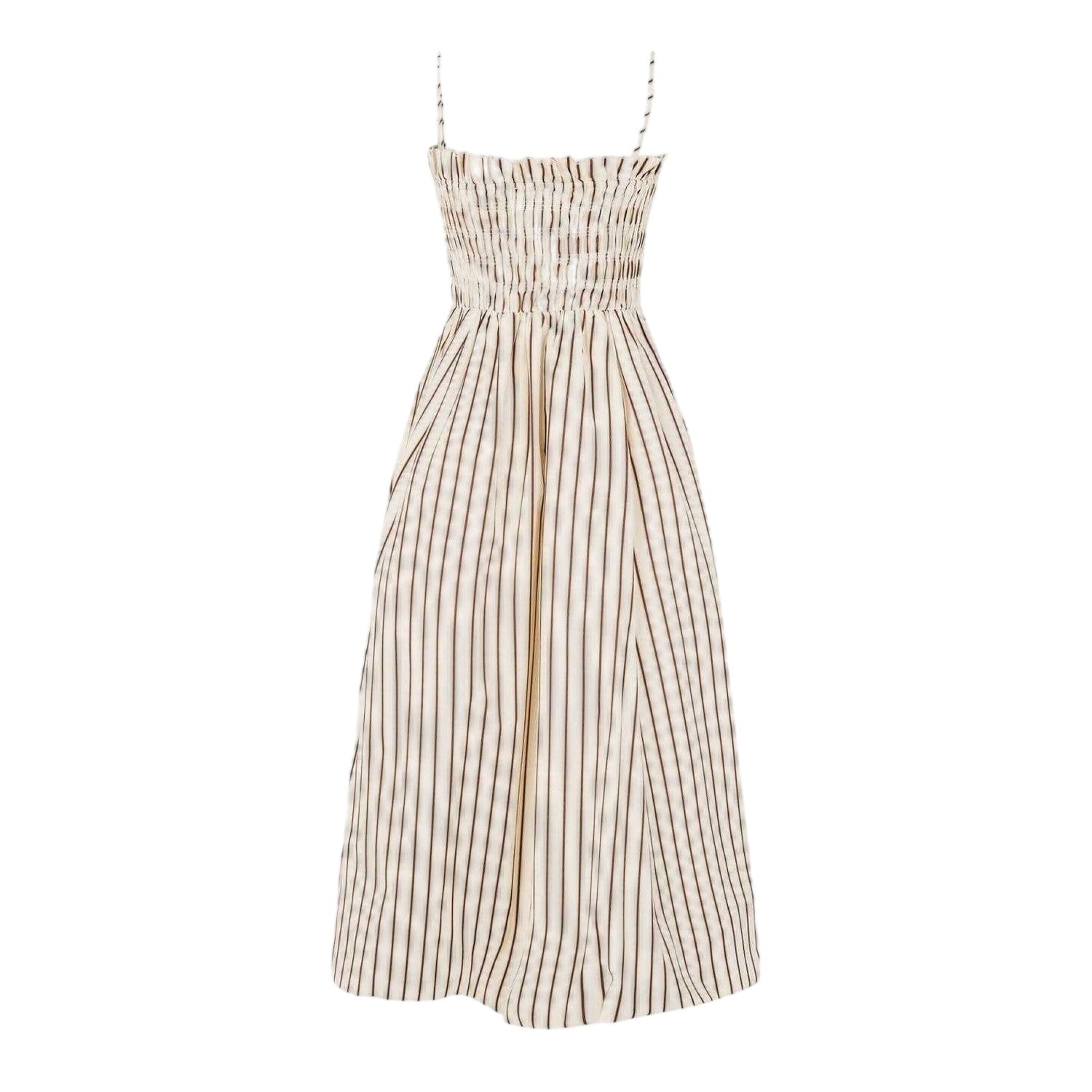Beige - Back - AmyLynn Womens-Ladies Polly Spaghetti Strap Maxi Dress