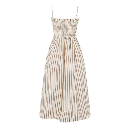 Beige - Back - AmyLynn Womens-Ladies Polly Spaghetti Strap Maxi Dress