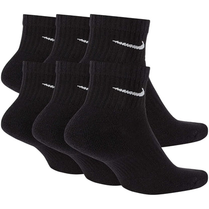Black-White - Back - Nike Mens Swoosh Trainer Socks (Pack of 6)