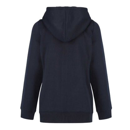 Navy - Back - Slazenger Womens-Ladies Logo Fitted Full Zip Hoodie