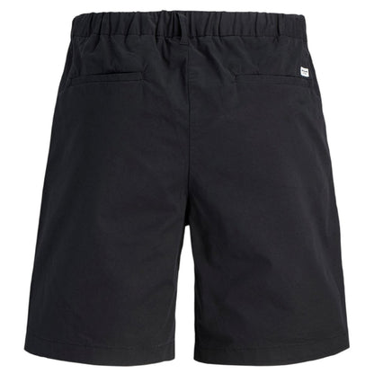 Black - Back - Jack And Jones Childrens-Kids Stretch Chino Shorts