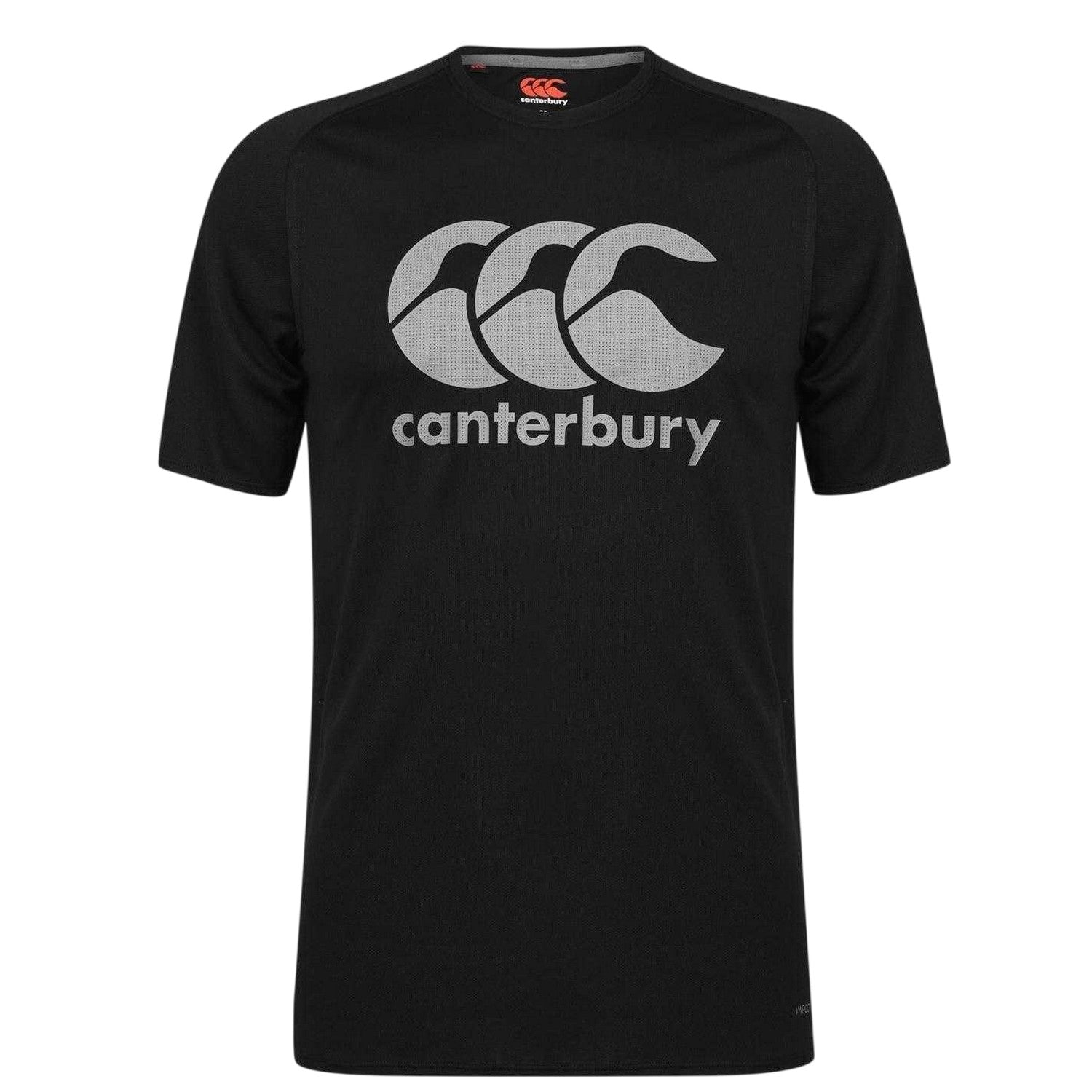 Black - Front - Canterbury Mens Essential Large Logo Vapodri T-Shirt