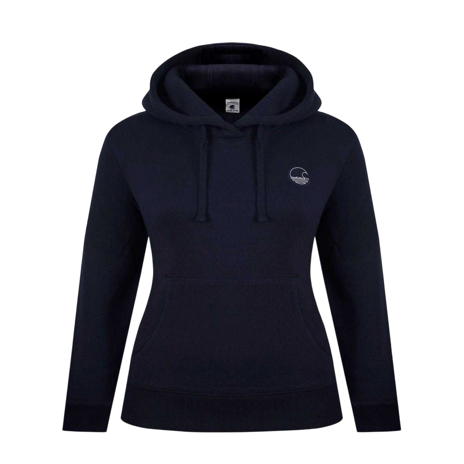 Navy - Front - SoulCal Womens-Ladies Wave Logo Hoodie
