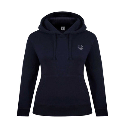 Navy - Front - SoulCal Womens-Ladies Wave Logo Hoodie