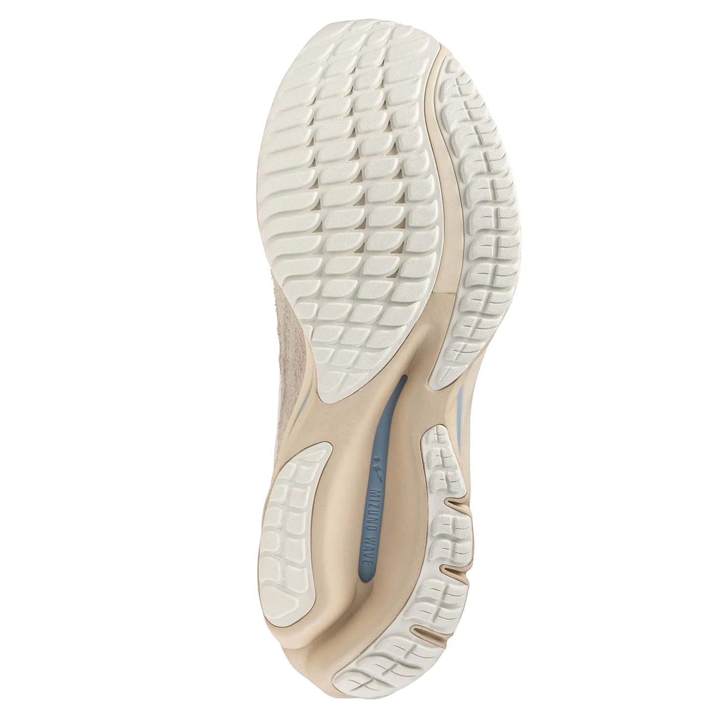 White Sand-Gold-Sky Blue - Lifestyle - Mizuno Mens Wave Rider Beta Sportstyle Suede Trainers