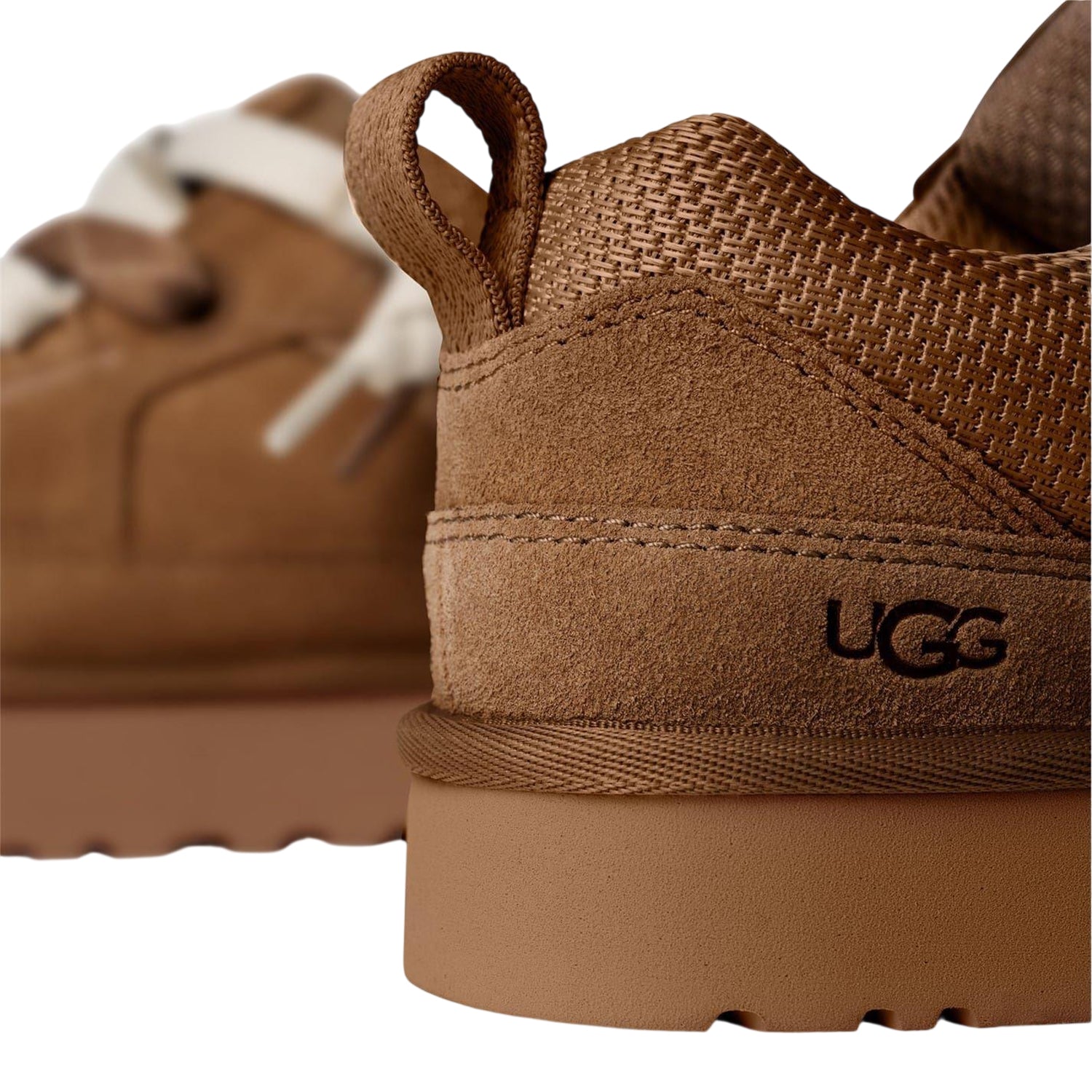 Chestnut - Back - UGG Womens-Ladies Lowmel Suede Platform Trainers