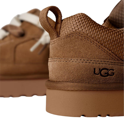 Chestnut - Back - UGG Womens-Ladies Lowmel Suede Platform Trainers