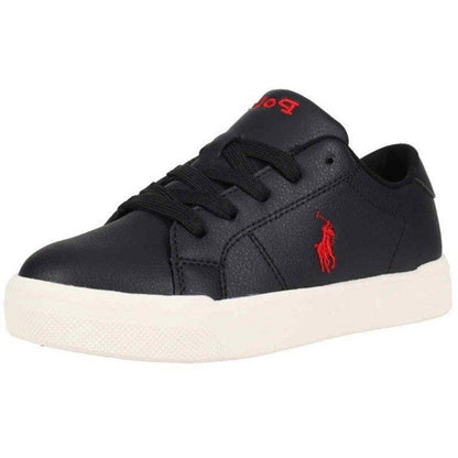 Black-Red - Back - Ralph Lauren Childrens-Kids Sutton Ps Flat Trainers