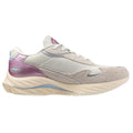White Sand-Gold-Sky Blue - Front - Mizuno Mens Wave Rider Beta Sportstyle Suede Trainers
