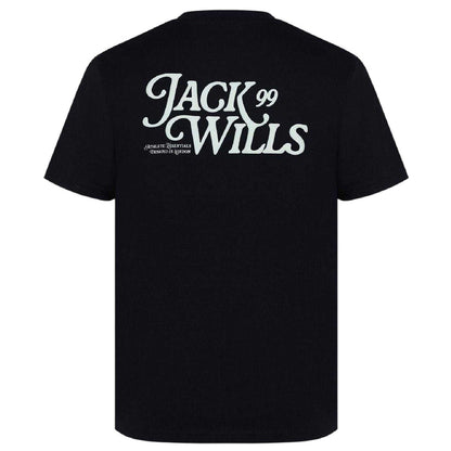 Black - Back - Jack Wills Mens Script Oversized T-Shirt