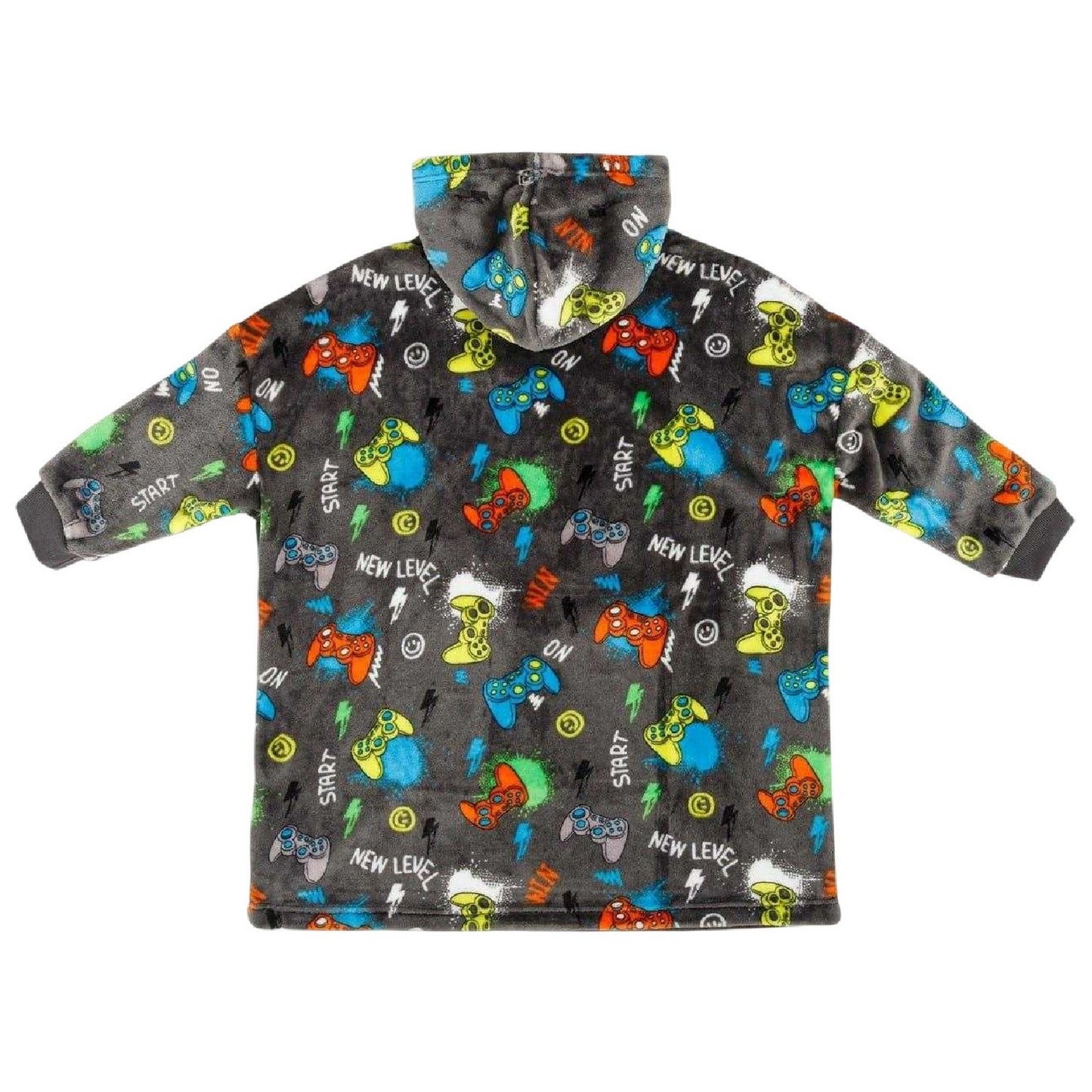Multicoloured - Back - Star Boys Graphic Print Oversized Hoodie Blanket