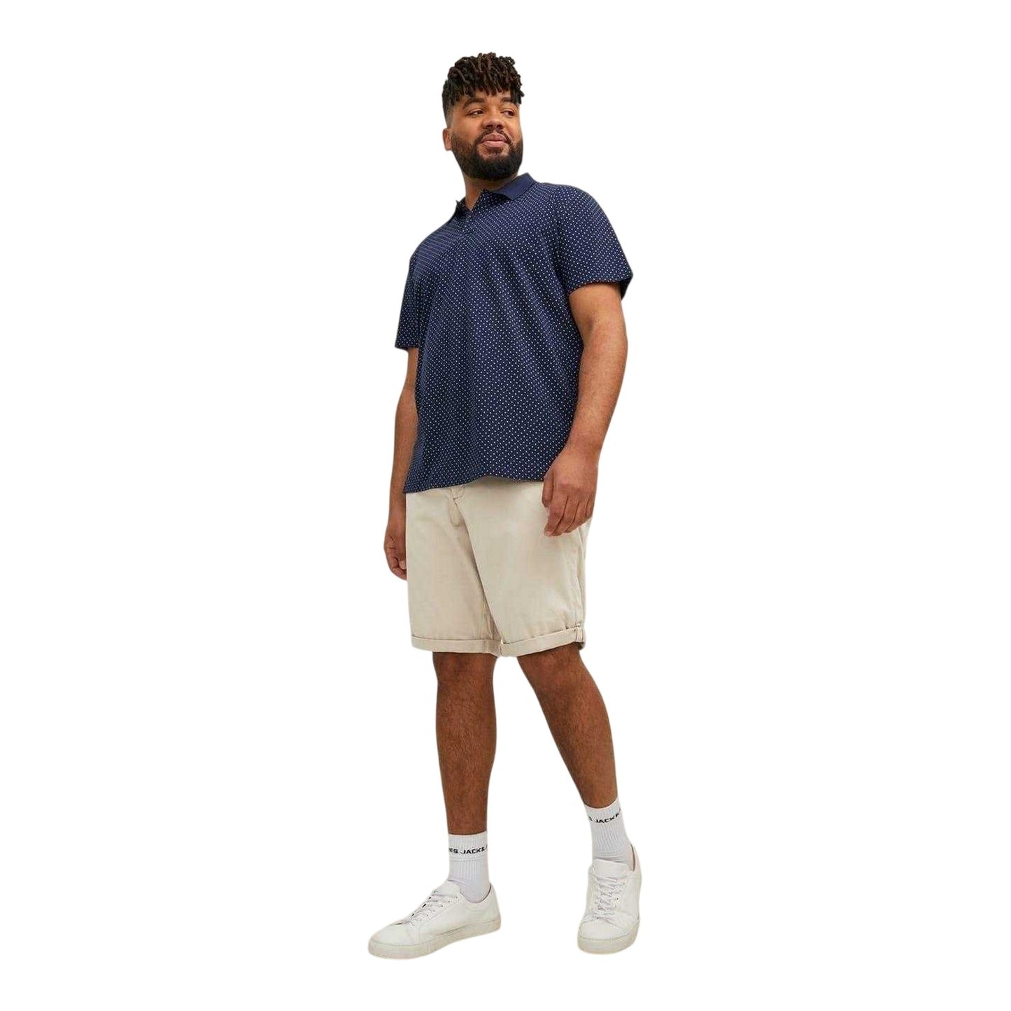 Oxford Tan - Side - Jack And Jones Mens Bowie Plus Chino Shorts