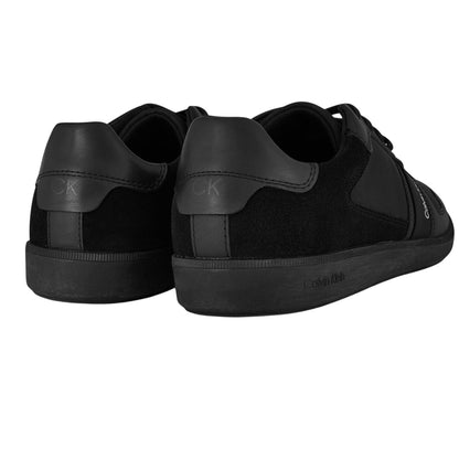 Black - Back - Calvin Klein Mens Up Mix Logo Lace Up Trainers